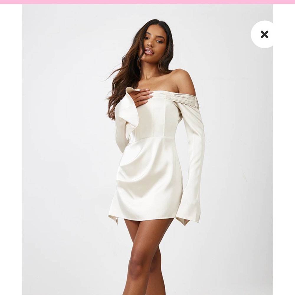 Pretty Little Thing off shoulder mini dress